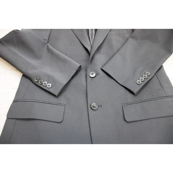 Calvin Klein Blazer Mens 40R Black Single Breasted Notch Lapel Suit Jacket - Picture 6 of 9